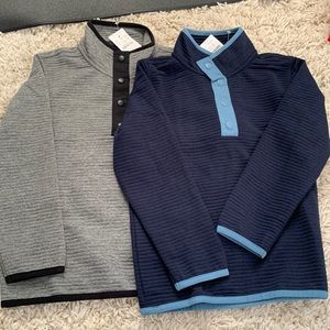 NWT Crewcuts 1/4 Snap Pullover Navy and Gray Size XS 4-5